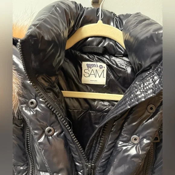 Sam Millenium Real Fur Trim Belted Down Puffer Jacket size XS - Picture 9 of 12